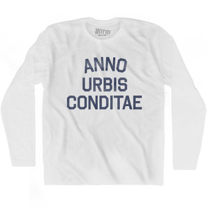 Anno Urbis Conditae Adult Cotton Long Sleeve T-Shirt - White